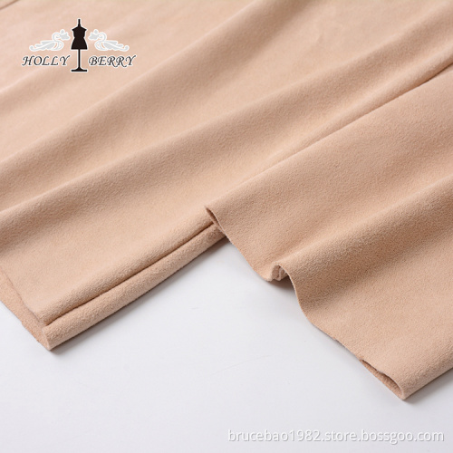 Oem Service Custom Women's Suede Long Sleeve Top Clothing